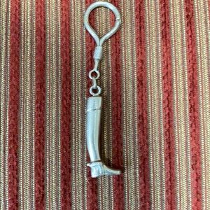 Gucci Key Chain Silver Riding Boot Made in Italy